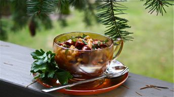 Chanterelle Risotto with Pancetta